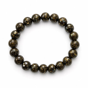 Chinese Lacquerware Beaded Bracelet - Midnight Black