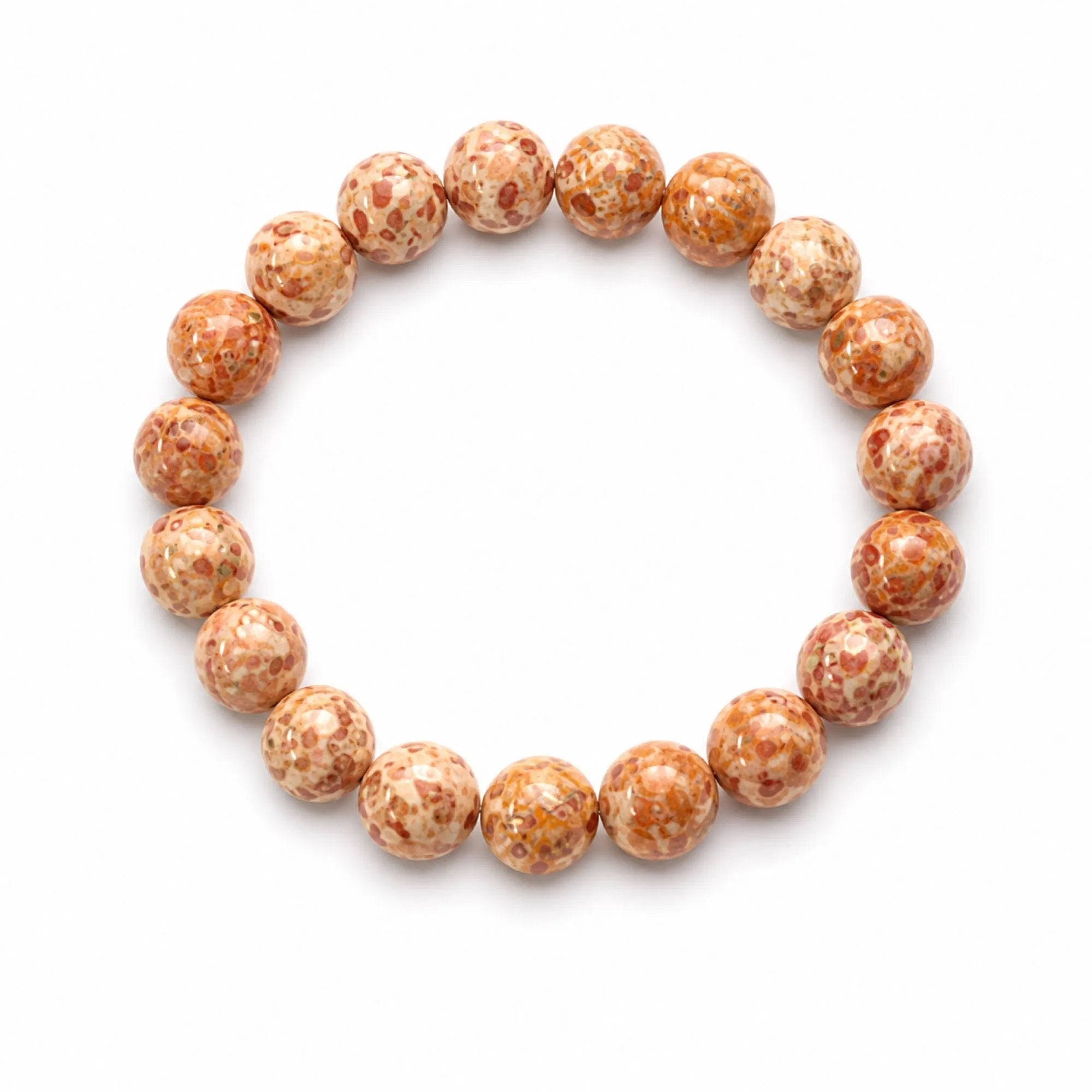 Chinese Lacquerware Beaded Bracelet - Amber
