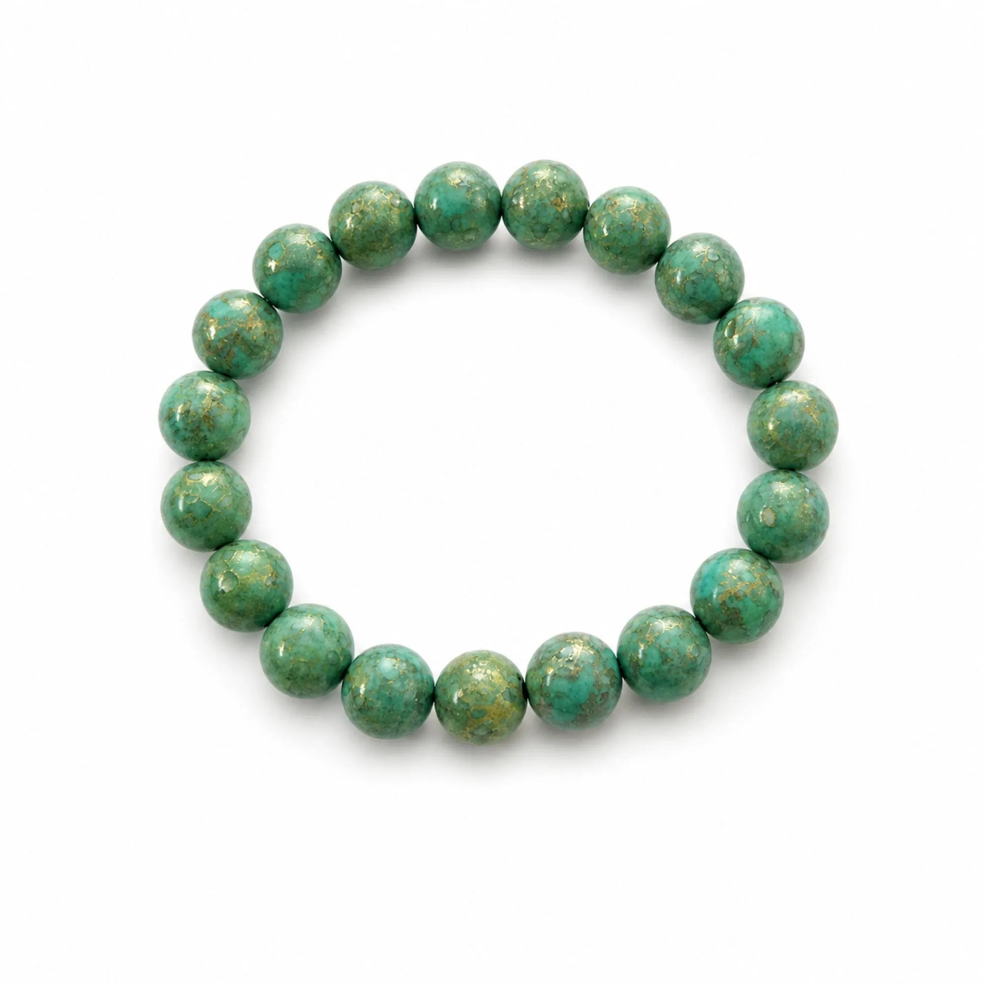 Chinese Lacquerware Beaded Bracelet - Turquoise