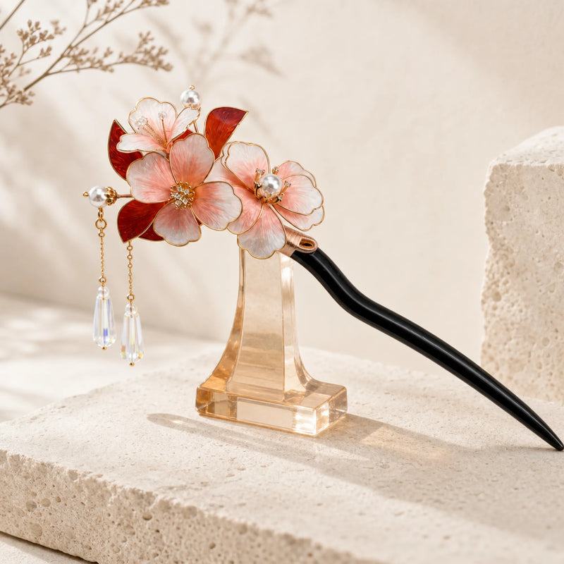 Maple Leaf Velvet Hair Pin | Rong Hua Collection