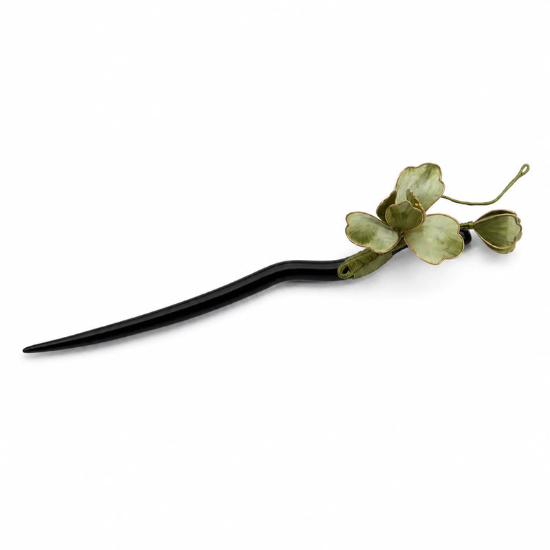 Spring Blossom Velvet Hair Pin & Earring Set | Rong Hua Collection
