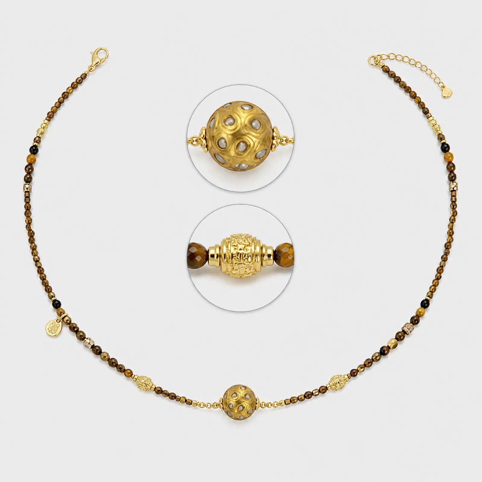 Urushi & 18K Gold Tiger's Eye Necklace - 02 multi angle 2 11zon 370f1644 3508 4a68 9fc8 386d0560875a