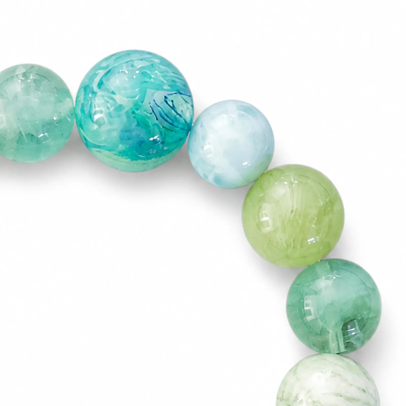 Multi-Gemstone Green Tones Bracelet - detail view