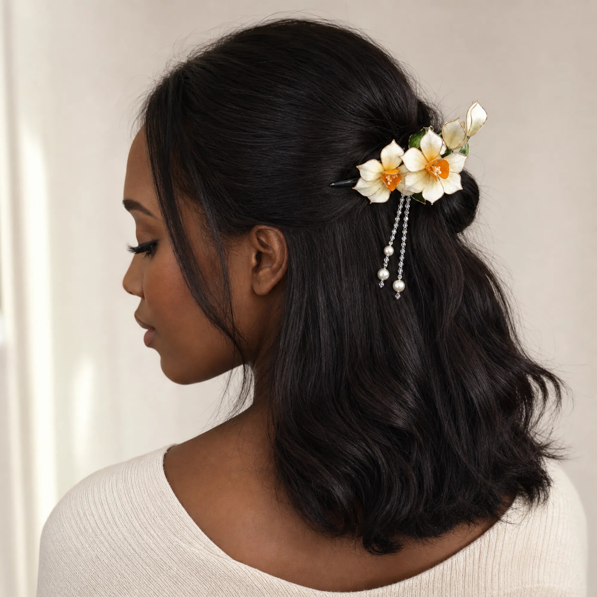 Handcrafted Velvet Flower Hair Ornament