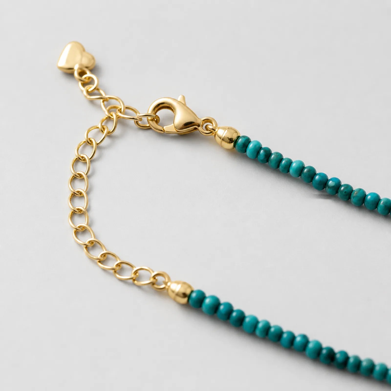 Lacquerware & Turquoise Beaded Necklace with 18K Gold Accents - detail view 2