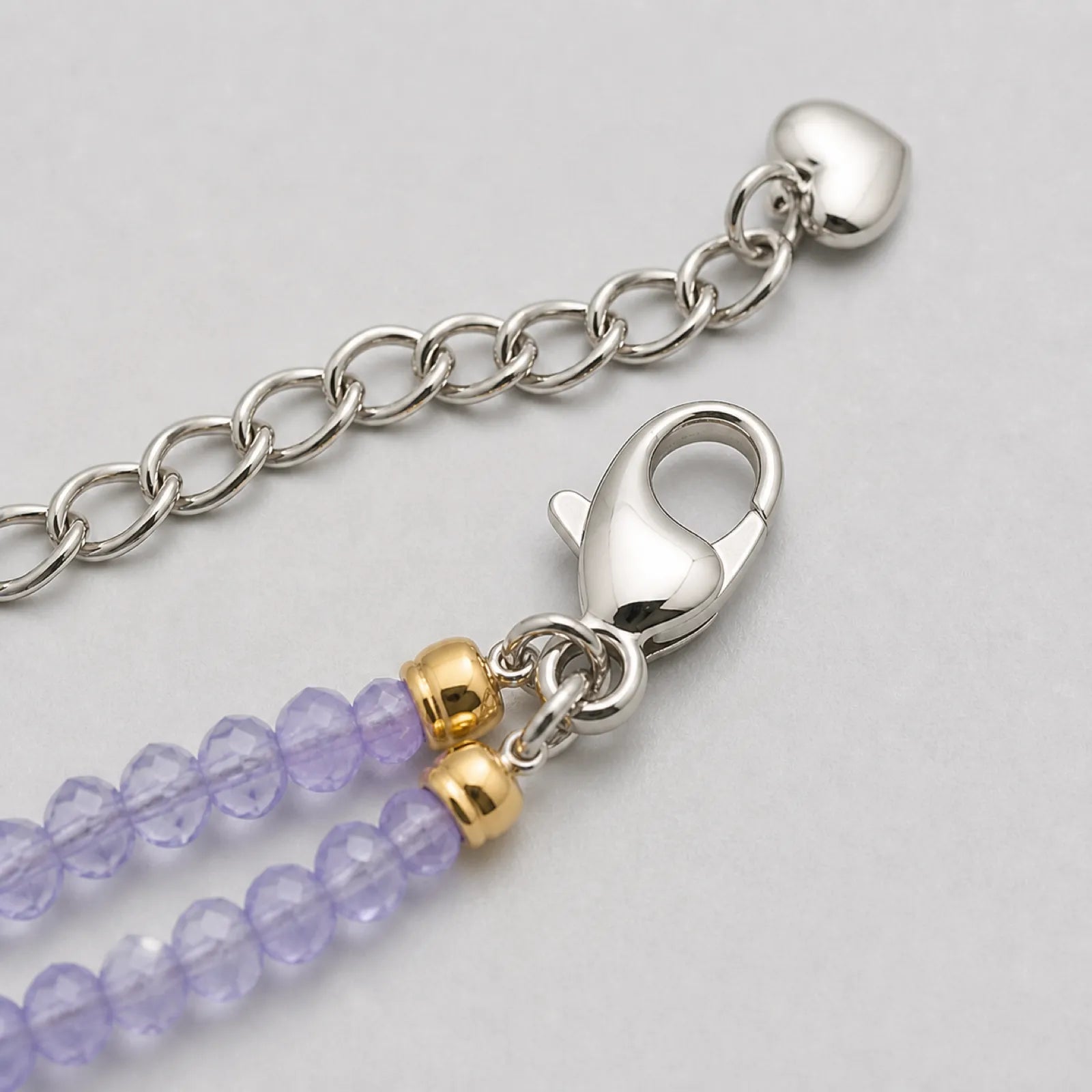Lacquerware & Amethyst Beaded Necklace with 18K Gold Accents - detail view 2