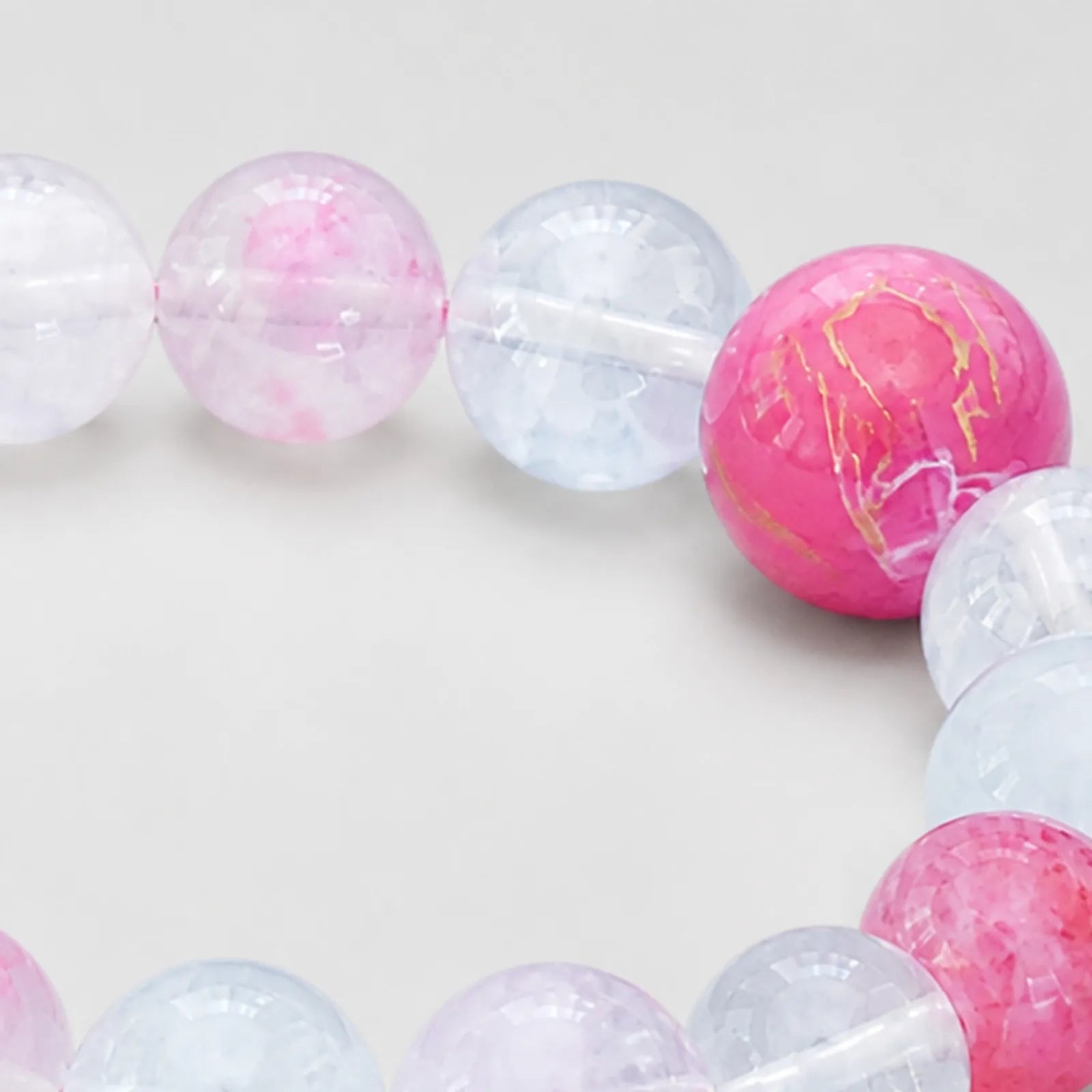 Rose Quartz Series Mixed Crystal Bracelet - detail view 2