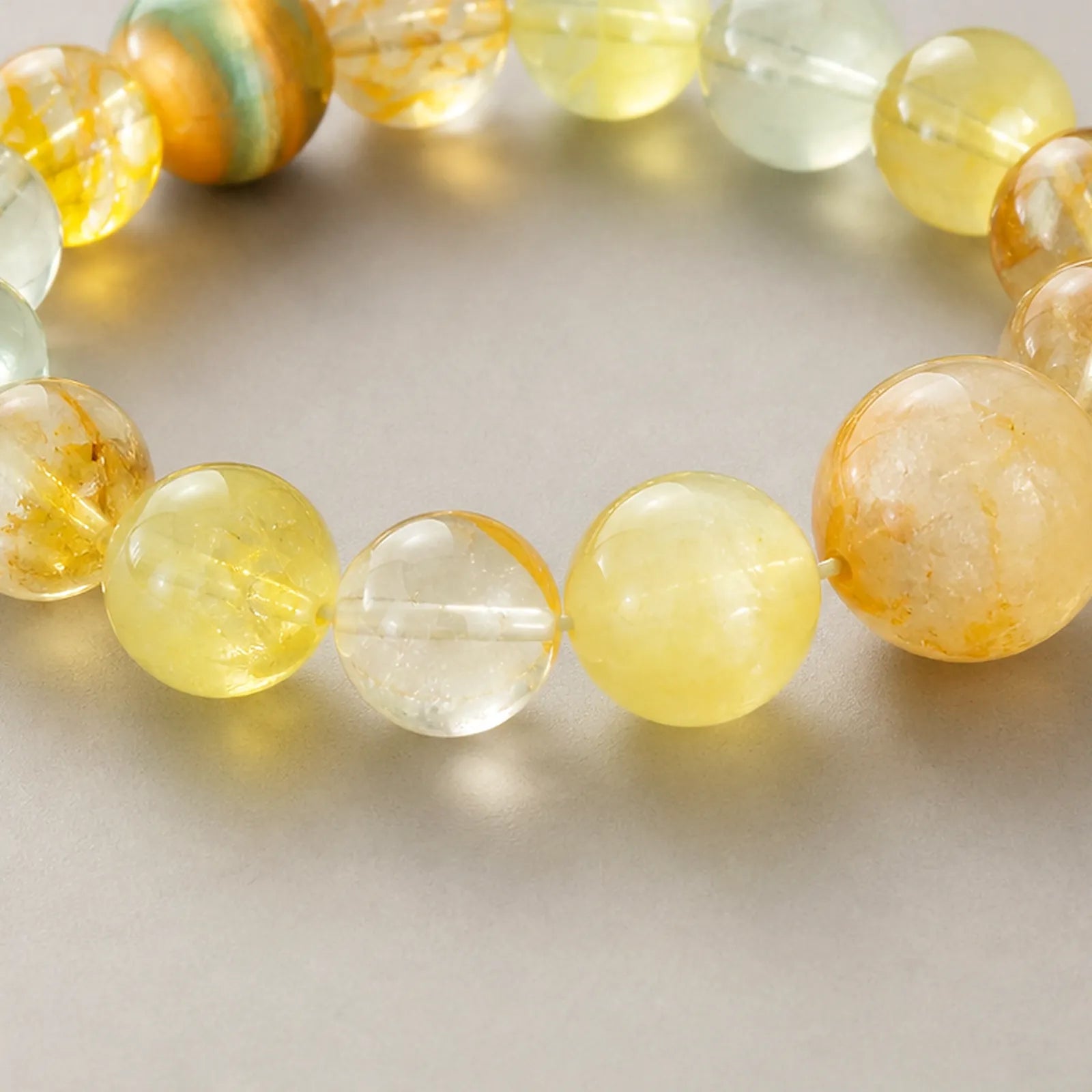 Citrine & Green Phantom Quartz Mixed Bracelet - detail view 2