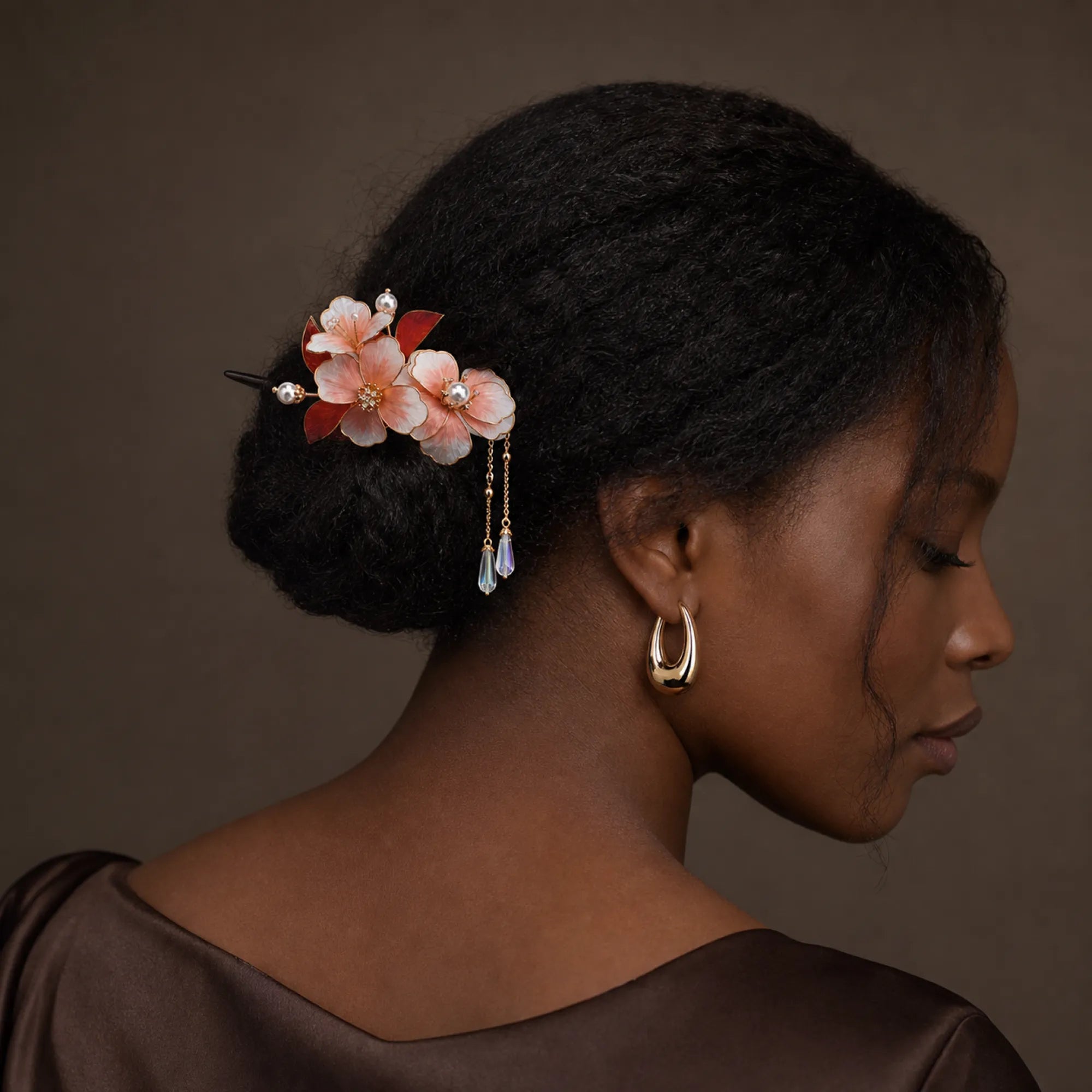 Maple Leaf Velvet Hair Pin | Rong Hua Collection