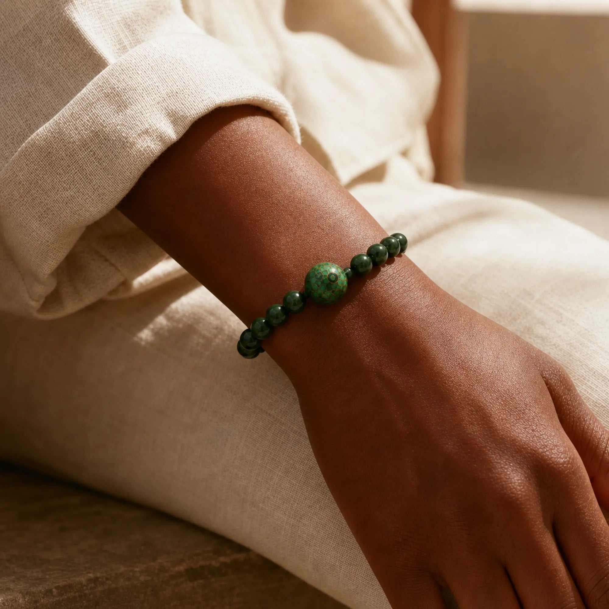 Handcrafted Lacquerware Beaded Bracelet