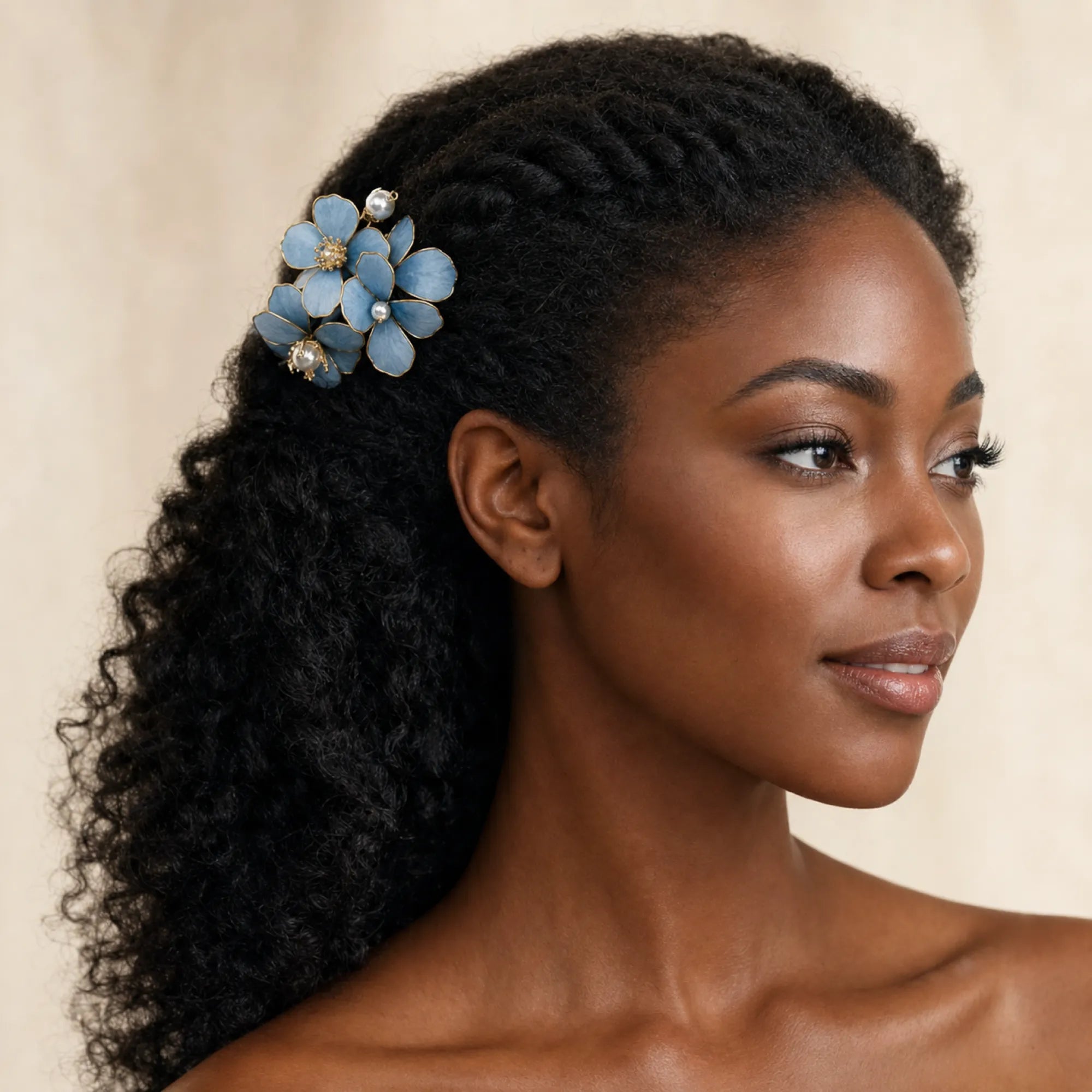 Handcrafted Velvet Flower Hair Pin