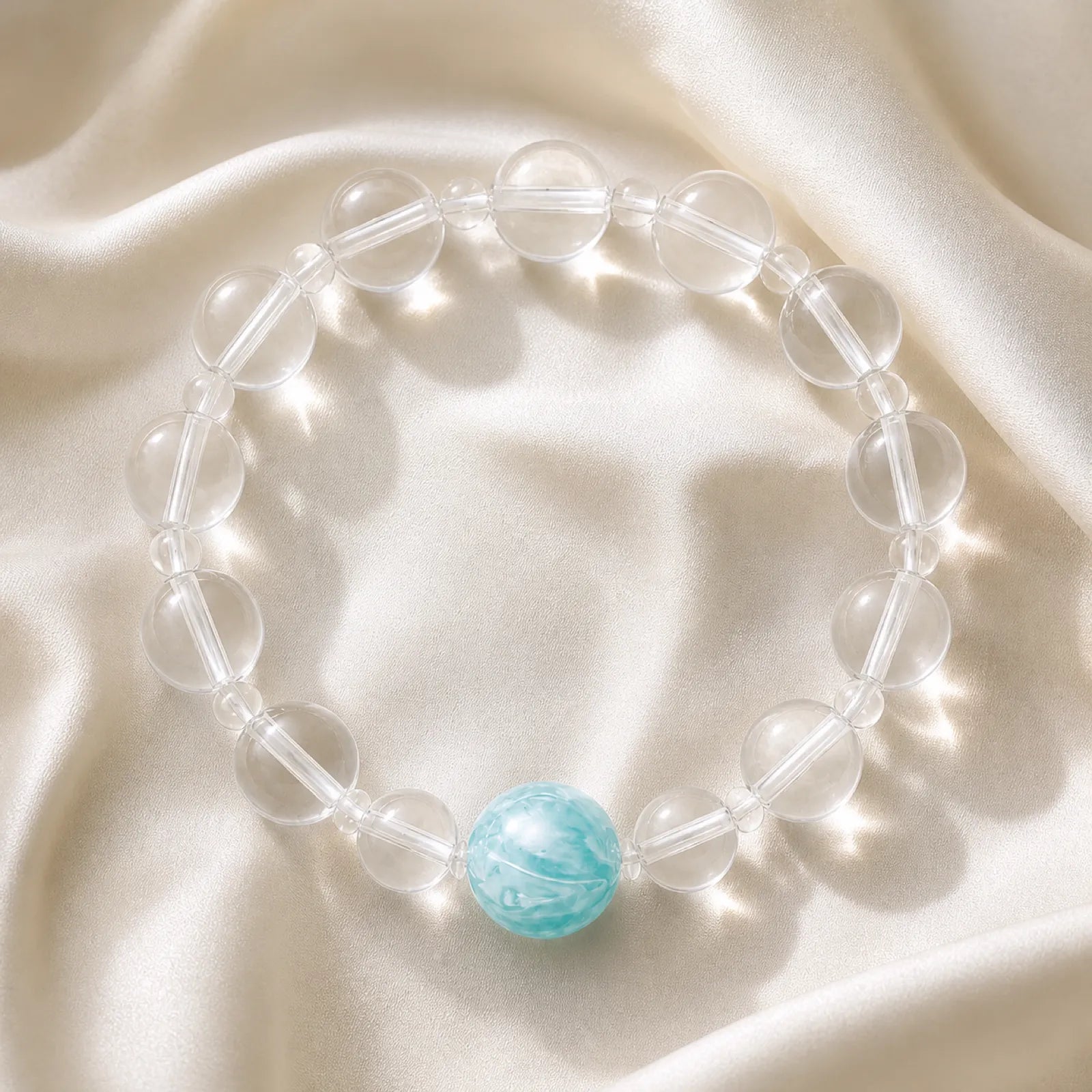 Clear Quartz & Blue Sapphire Bracelet - 06 ivory silk 6 11zon 2f00a2dc 603b 4cb5 b566 b570f3da45bb