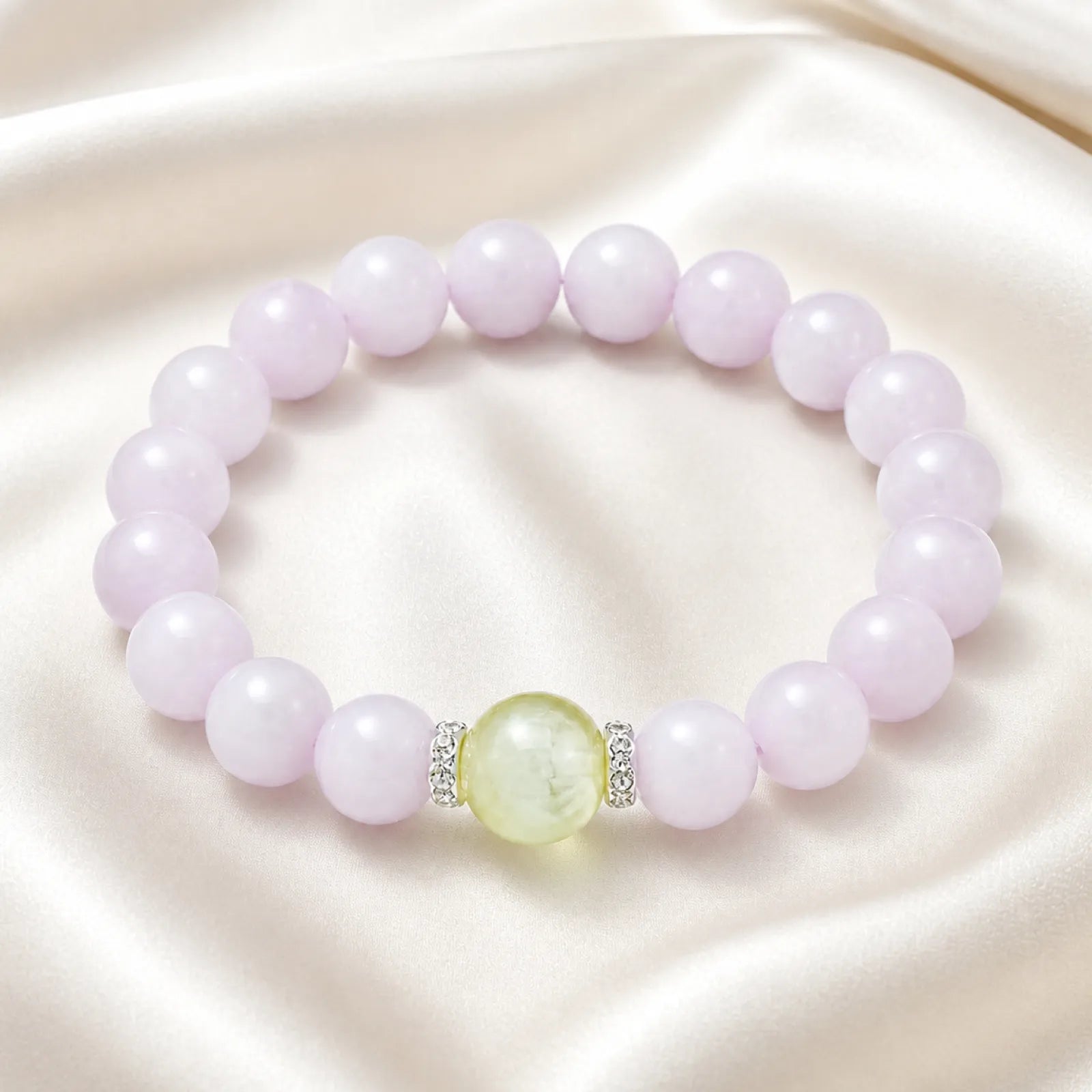 Natural Bead Bracelet with Citrine Focal Bead & Crystal Spacers - 06 ivory silk 6 11zon 6be853b1 02f4 4794 be4a eab4cd61b8f