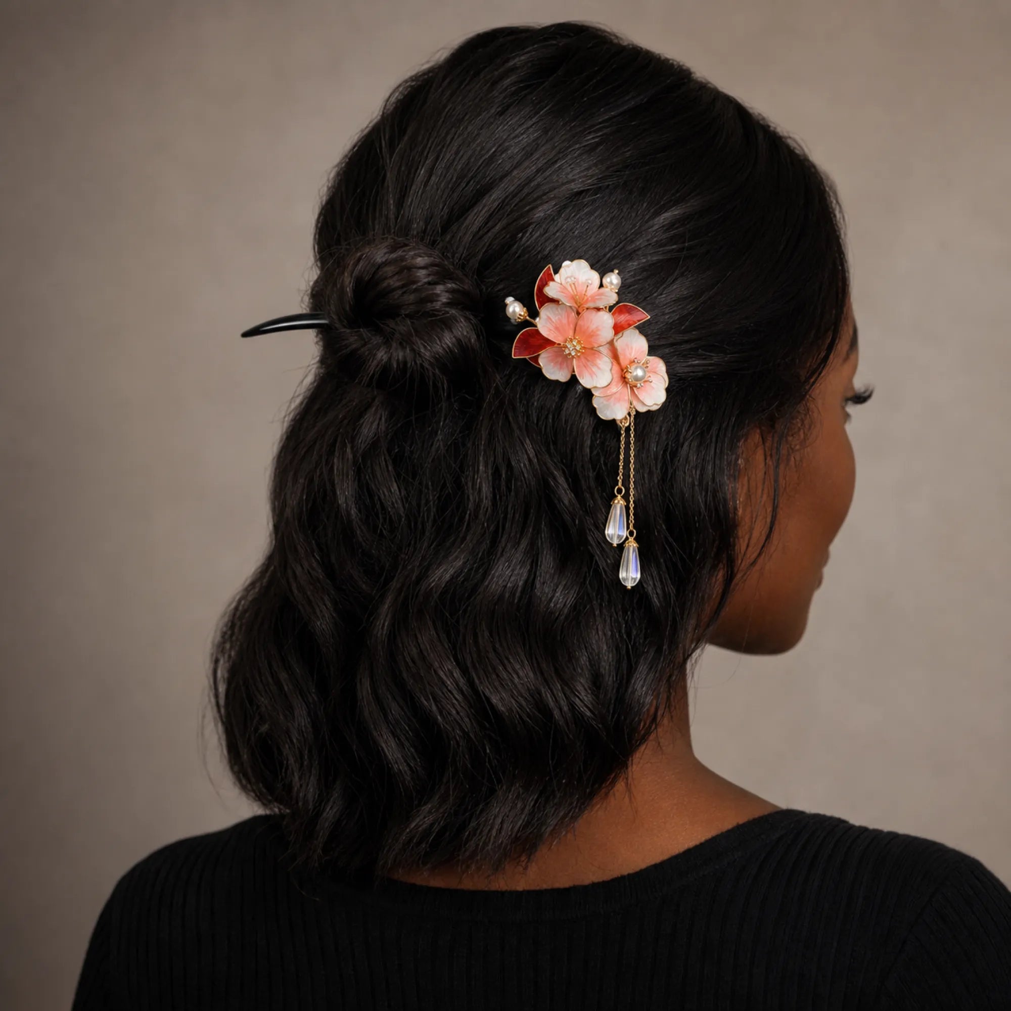 Maple Leaf Velvet Hair Pin | Rong Hua Collection