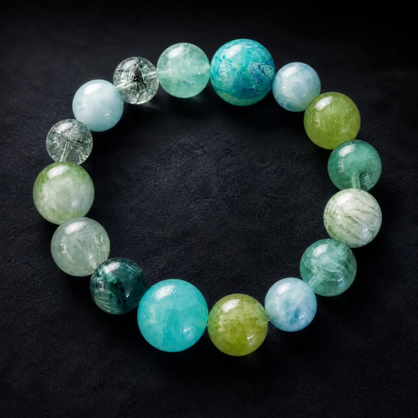 Multi-Gemstone Green Tones Bracelet - 07 premium dark 7 11zon 2c94c332 5d70 49e6 98d0 090211eead0c