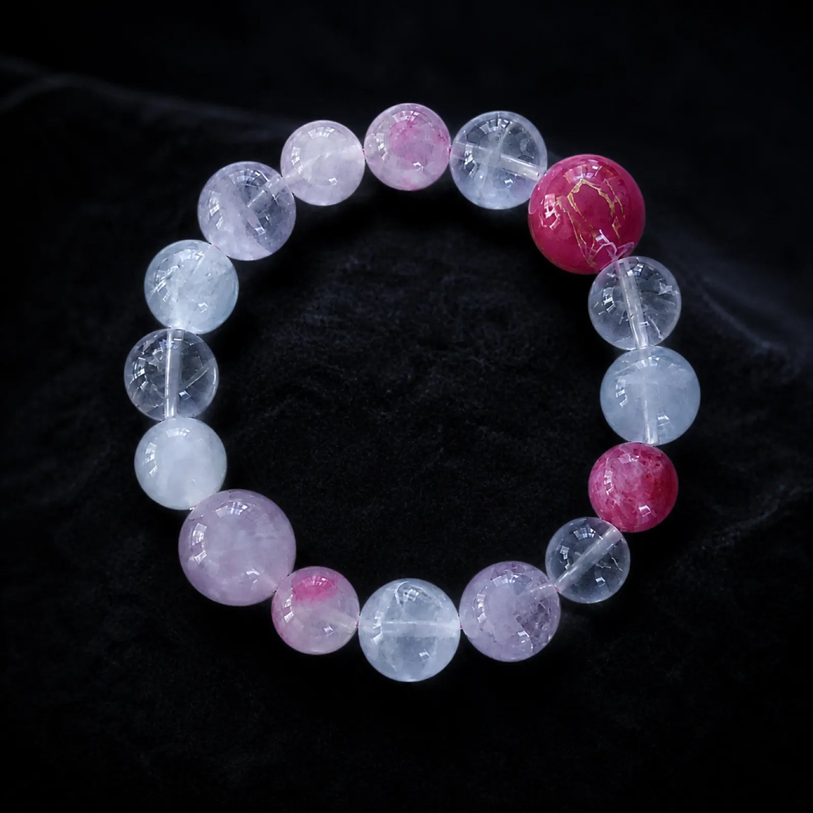 Rose Quartz Series Mixed Crystal Bracelet - 07 premium dark 7 11zon 3f8d0fd7 9df4 4fd1 ac48 ef989b10e15c