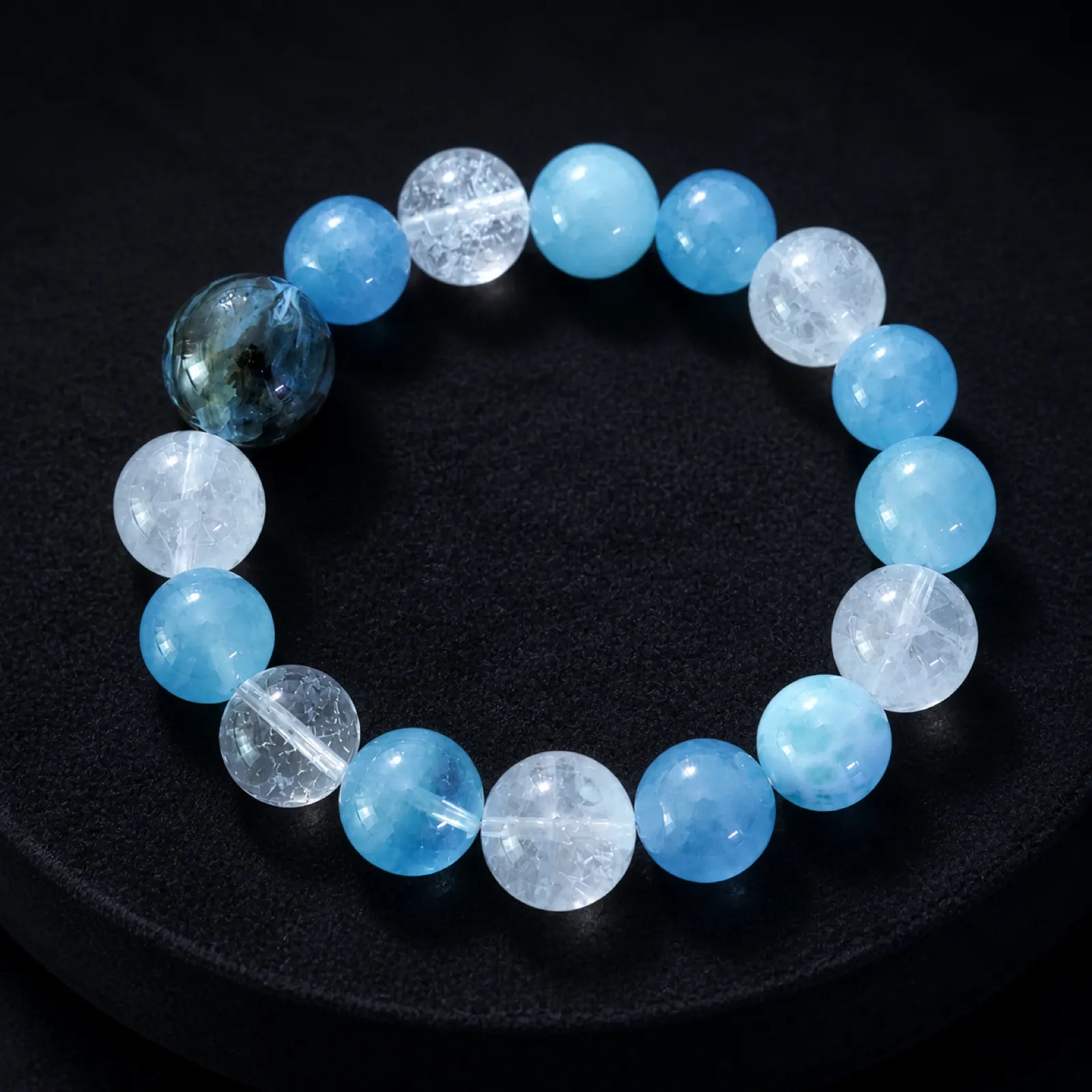 Clear Quartz & Blue Chalcedony Bracelet with Gemstone Focal Bead - 07 premium dark 7 11zon 8f3c5345 a77c 430b b5cf faaf6a2d7d