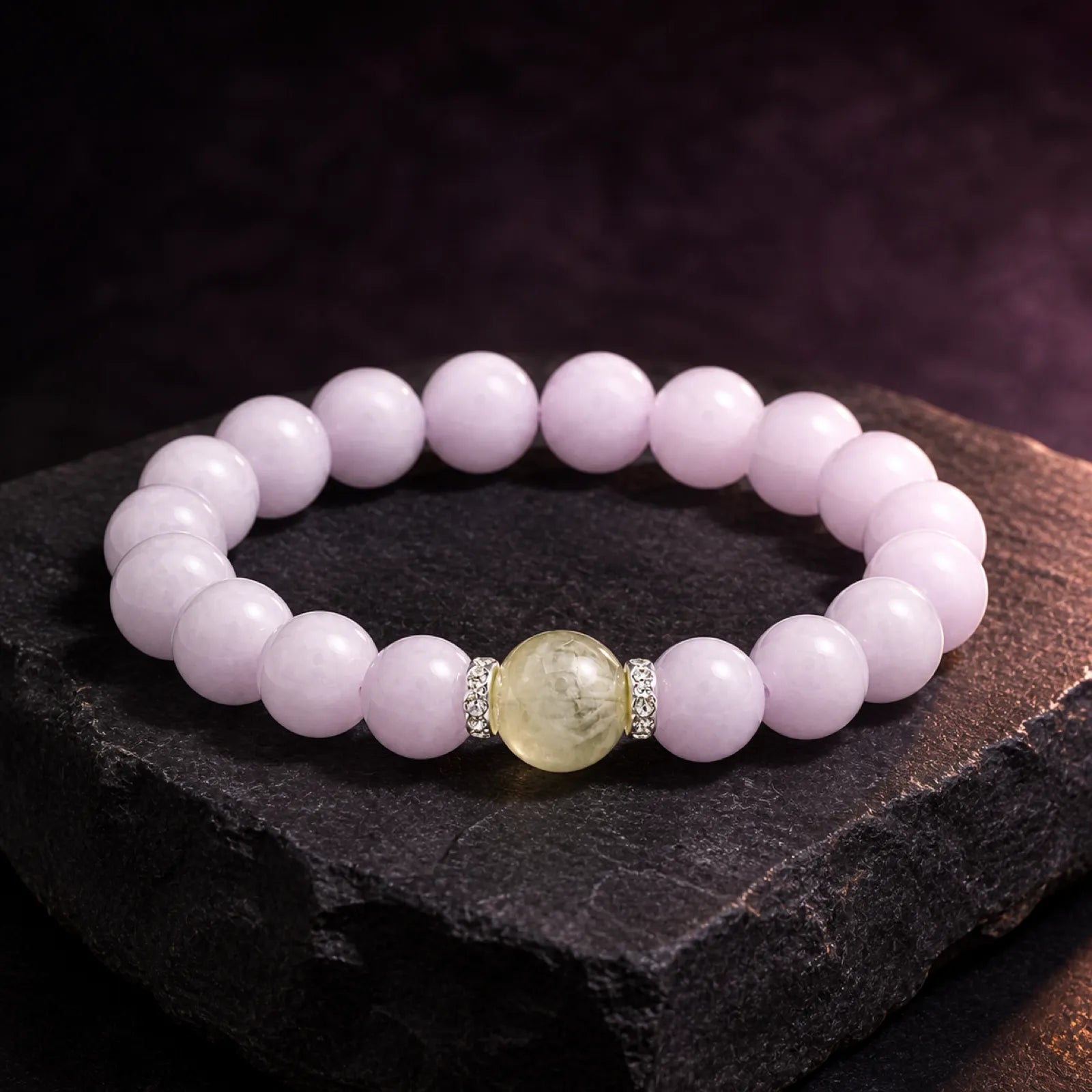 Natural Bead Bracelet with Citrine Focal Bead & Crystal Spacers - 07 premium dark 7 11zon cf5d4a2b 2900 4f51 9cff cbe9281a870f
