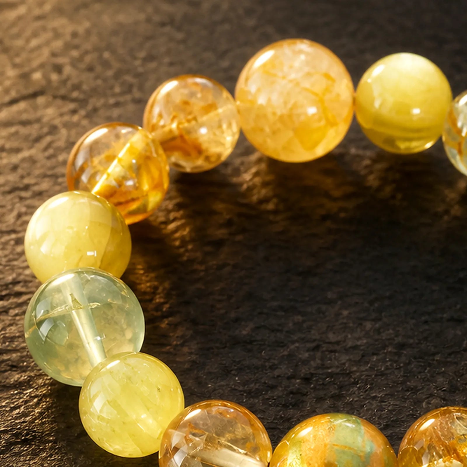 Citrine & Green Phantom Quartz Mixed Bracelet - detail view 3