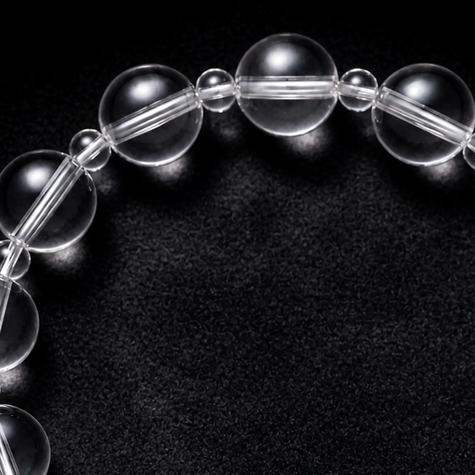 Clear Quartz & Blue Sapphire Bracelet - detail view 2