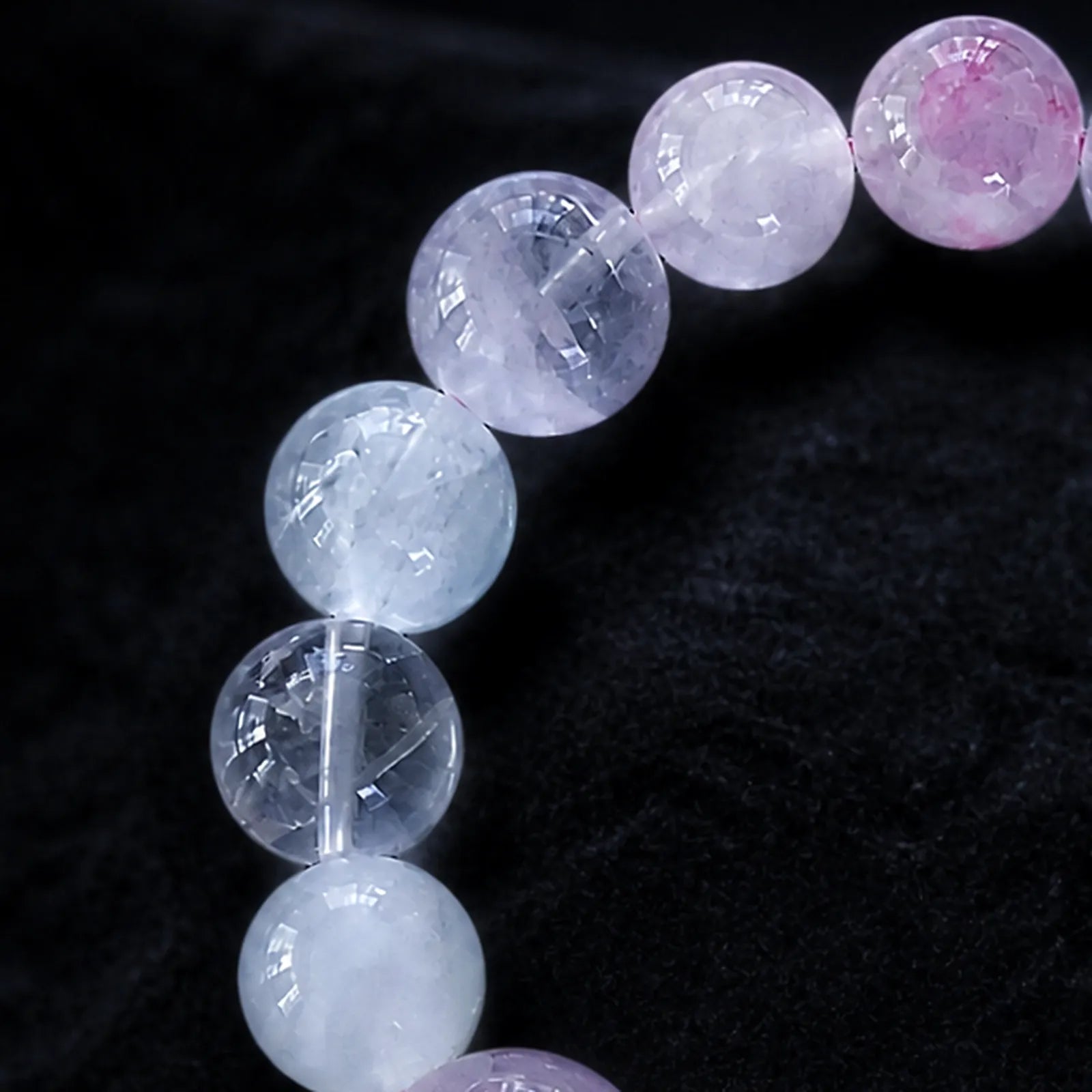 Rose Quartz Series Mixed Crystal Bracelet - detail view 3