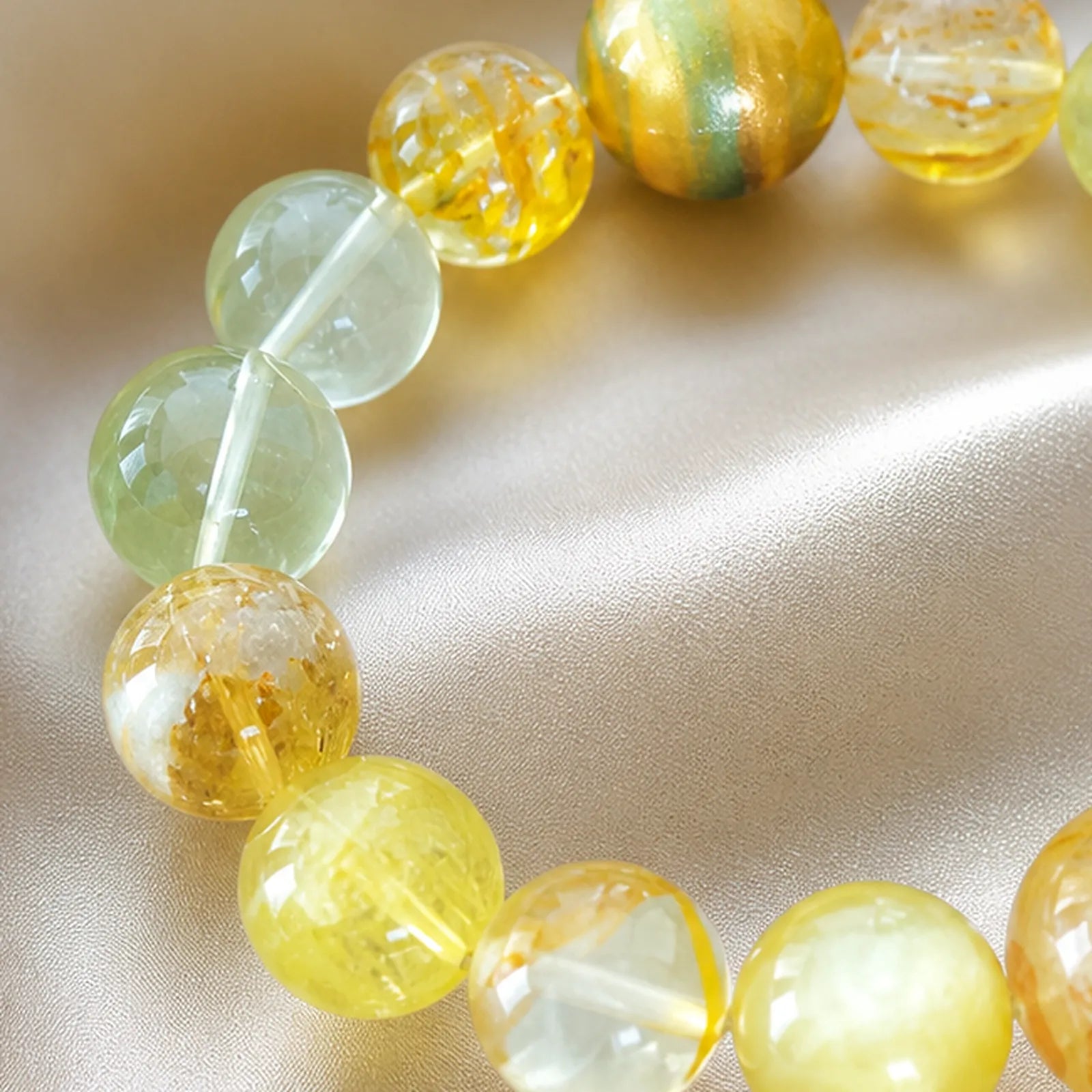 Citrine & Green Phantom Quartz Mixed Bracelet - detail view 4