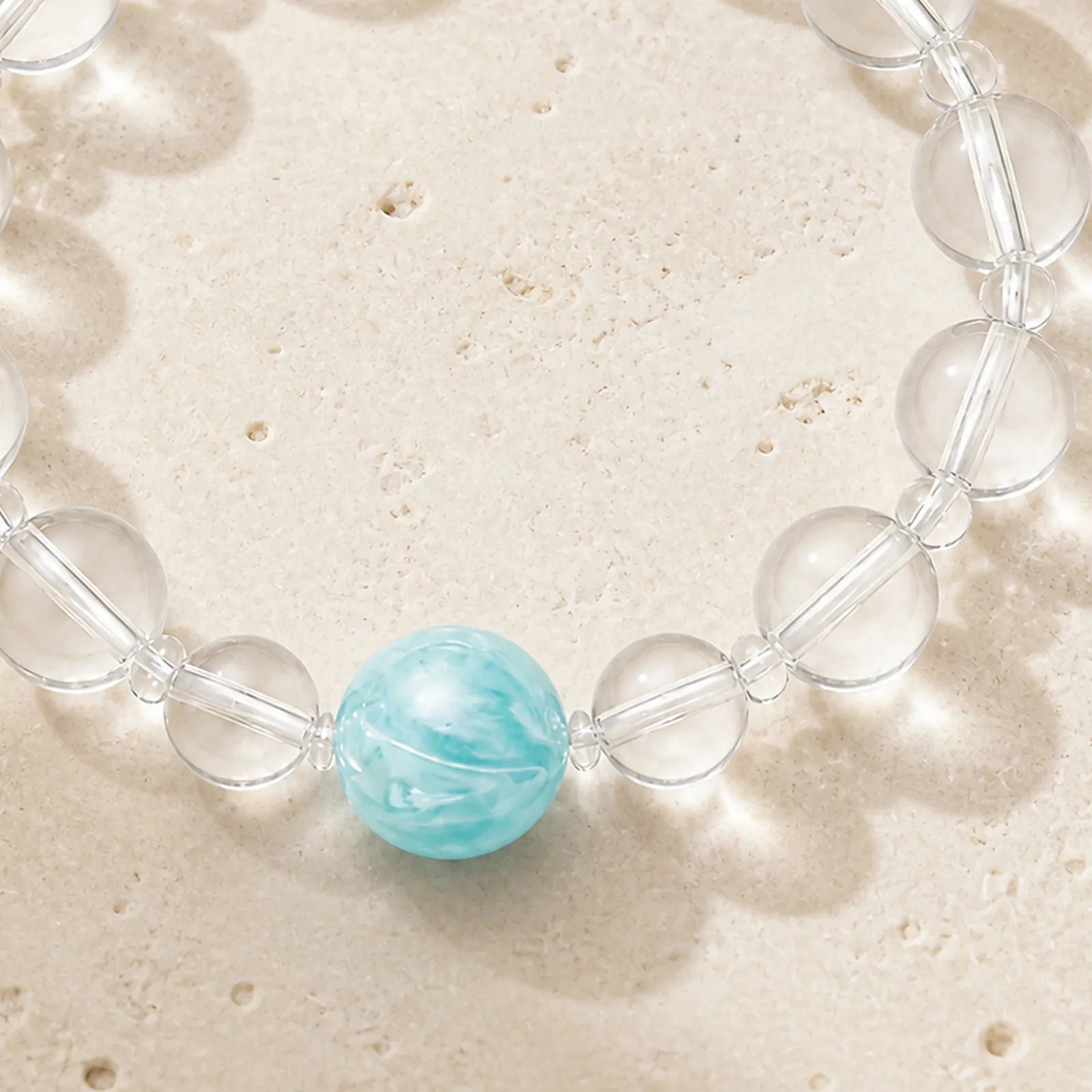 Clear Quartz & Blue Sapphire Bracelet - detail view 4