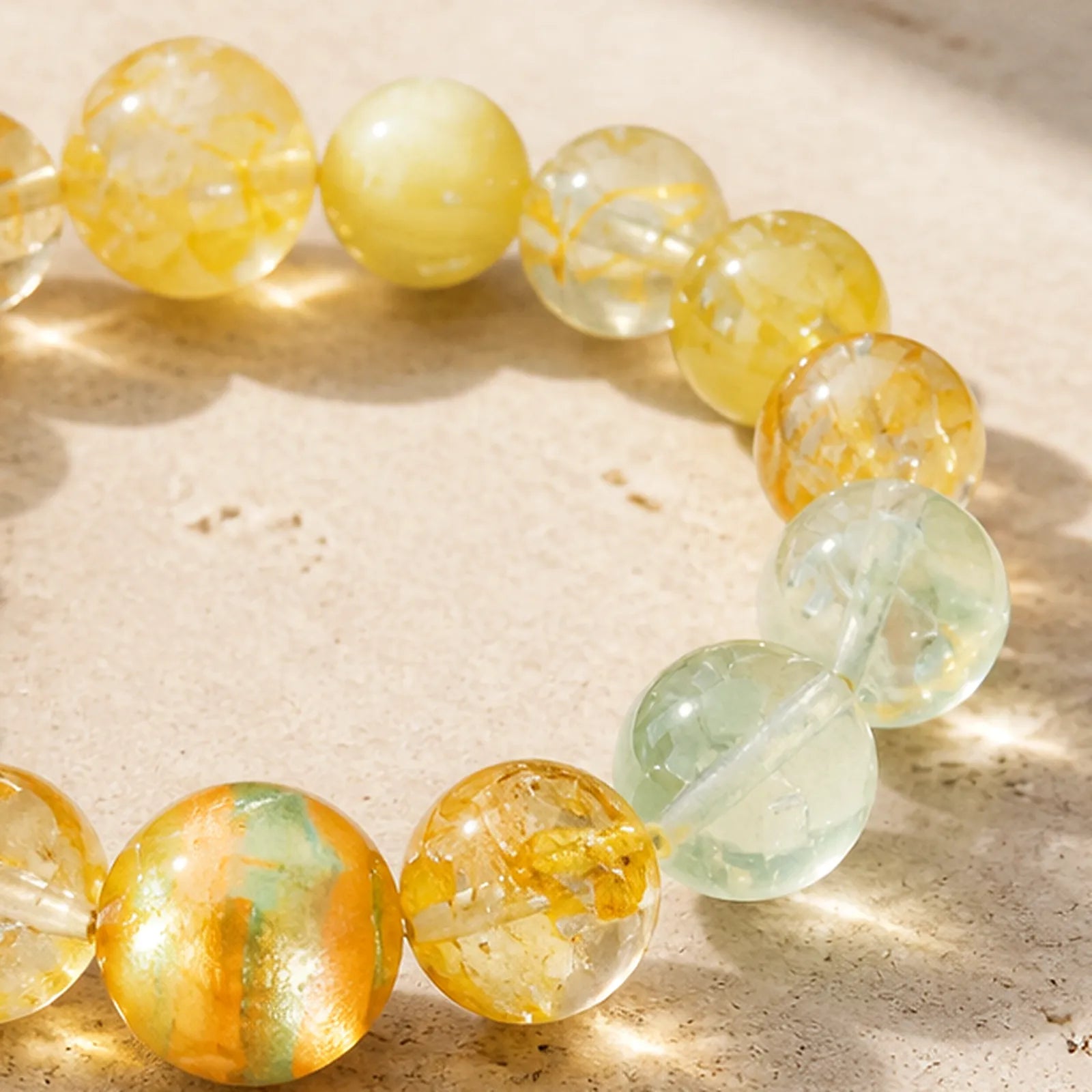 Citrine & Green Phantom Quartz Mixed Bracelet - detail view 5