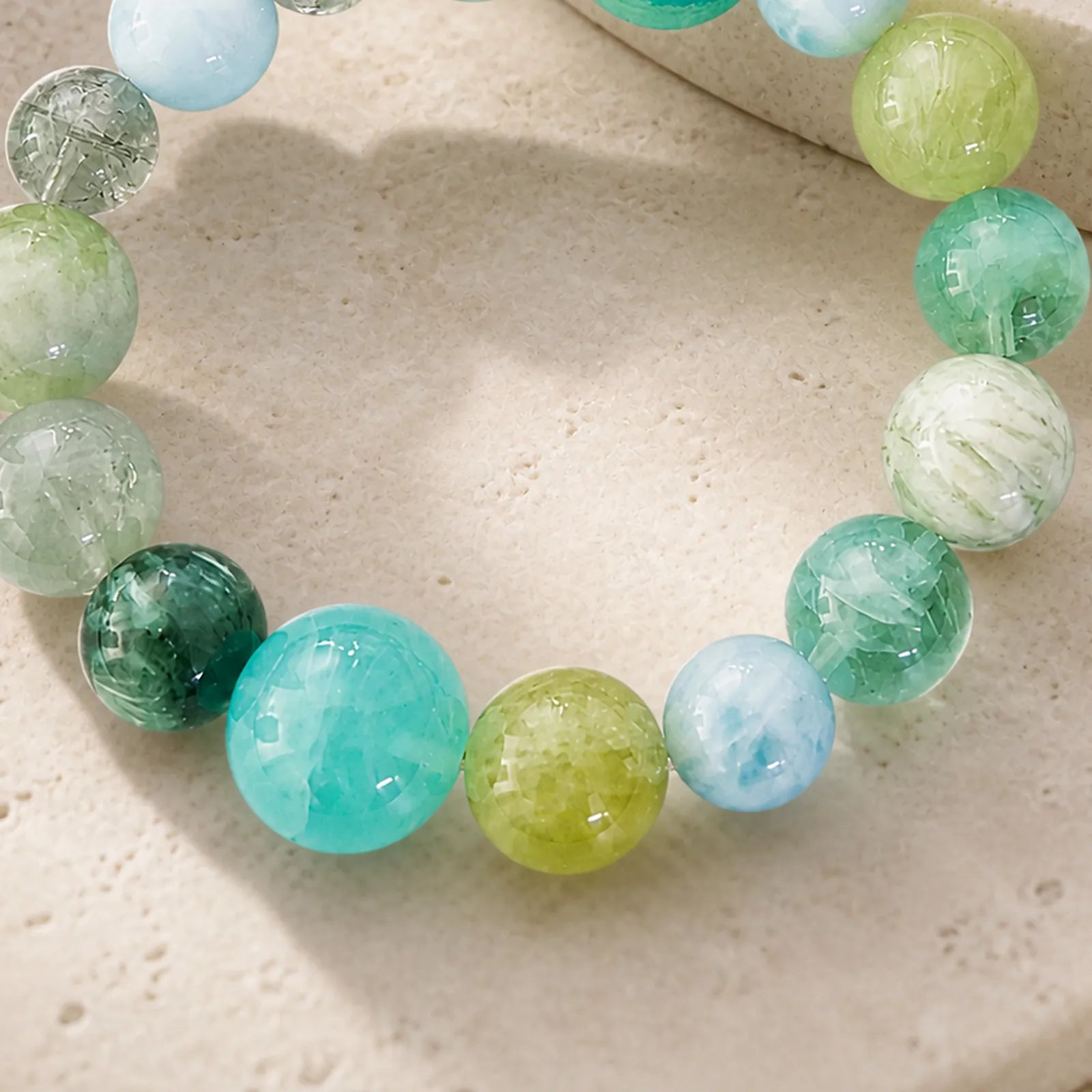 Multi-Gemstone Green Tones Bracelet - detail view 5