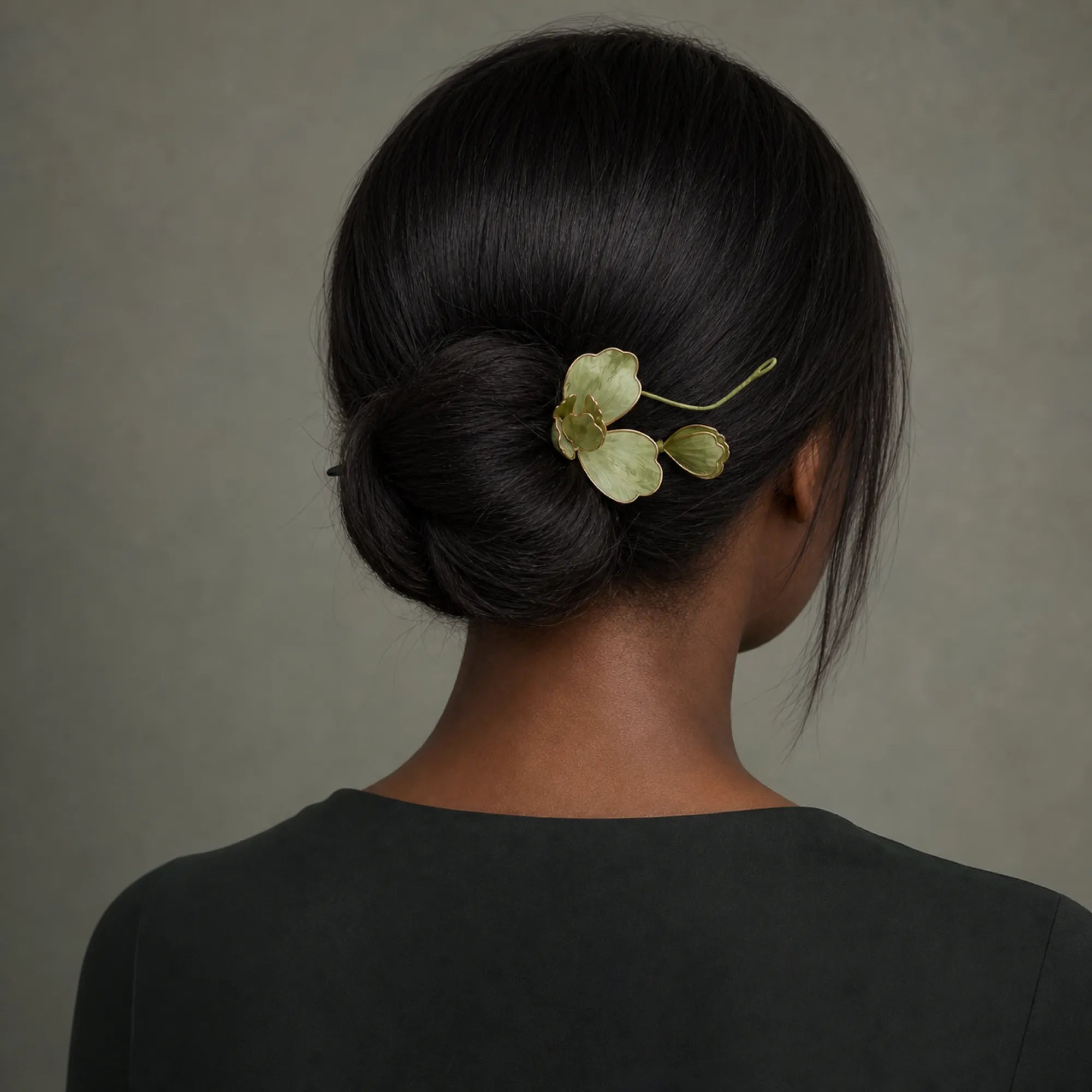Spring Blossom Velvet Hair Pin & Earring Set | Rong Hua Collection