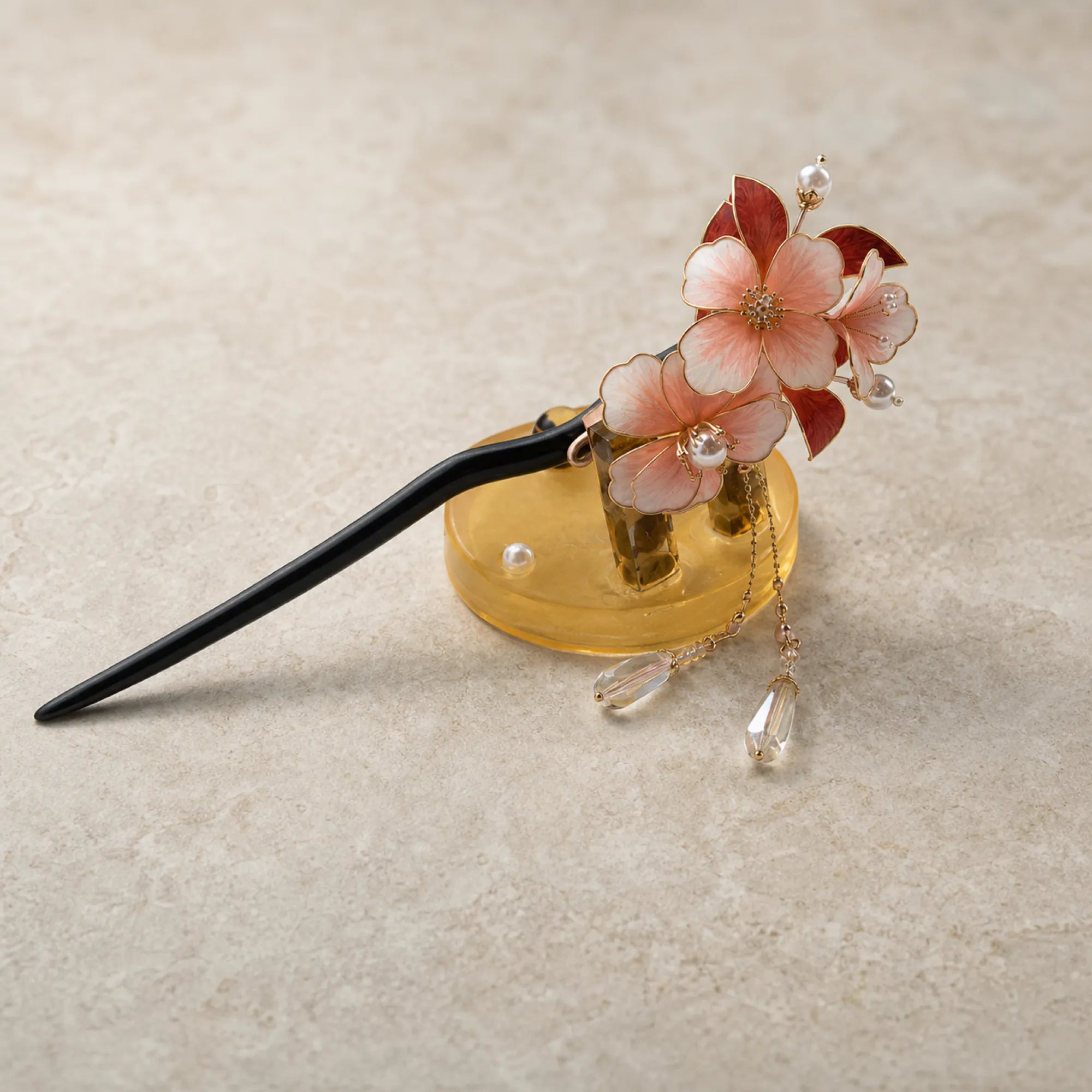 Maple Leaf Velvet Hair Pin | Rong Hua Collection